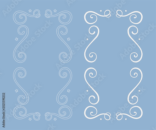 Whimsy Decorative Swirly Art Nouveau Social Media Story Border
