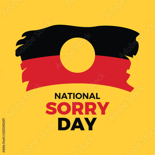 Fotografía Australian National Sorry Day poster vector illustration