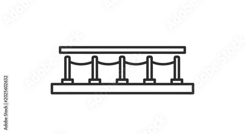 Canvastavla Balustrade with Columns and Railing.