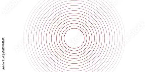 Obraz na płótnie Minimalist Red Concentric Circles and Target Vector Set