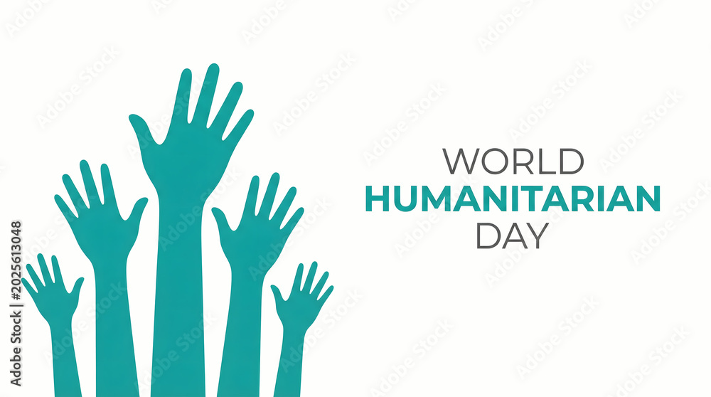 Fototapeta premium World Humanitarian Day Hands Raised