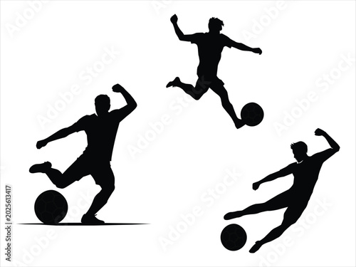 Dynamic Football Player Silhouette