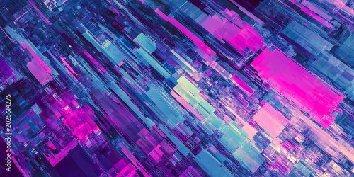 abstract digital glitch texture of neural network entropy with fragmented mathematical tensors and neon data shards