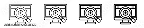 Quadro su tela Search Screen Icon Set Different Style Collection