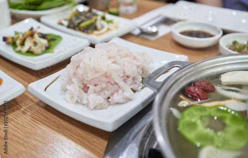 Fotografie A premium Korean summer delicacy, Hamo (daggertooth pike conger) is featured in this appetizing stock photo series