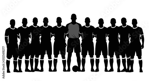 Foto FIFA Would Cup Soccer team, football players, sports silhouettes, athletic team