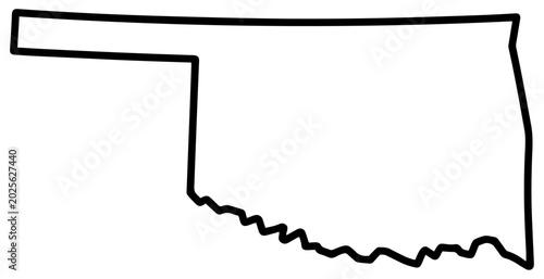 Fotografie oklahoma state map outline