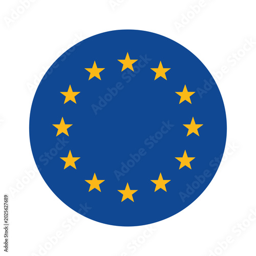Billede på lærred round europe union flag icon