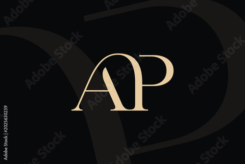 AP or PA letter logo icon design. Classic style luxury initials monogram.