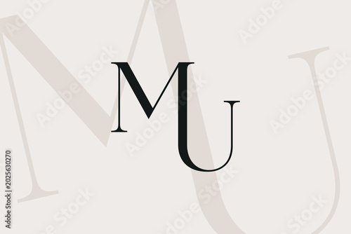 Konstfotografi MU or UM letter logo icon design