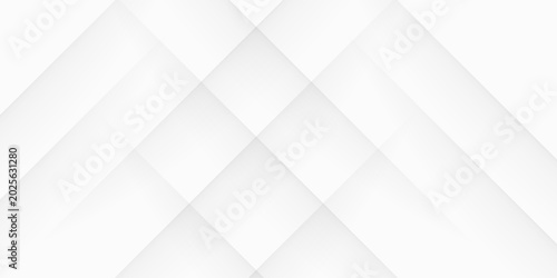 Tableau sur toile Minimal geometric white light background abstract design