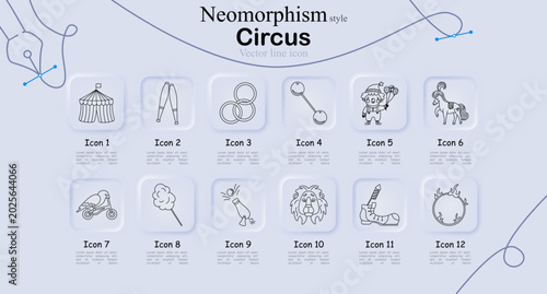 Foto Circus performance set icon