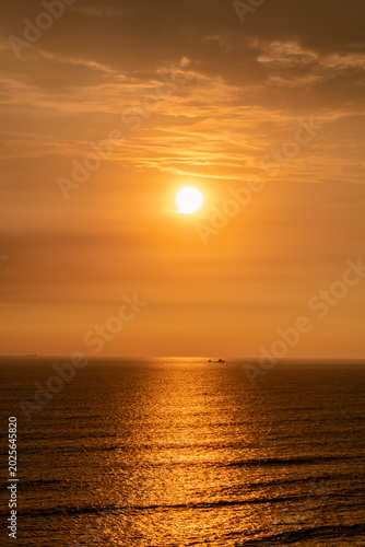 sunset over the sea