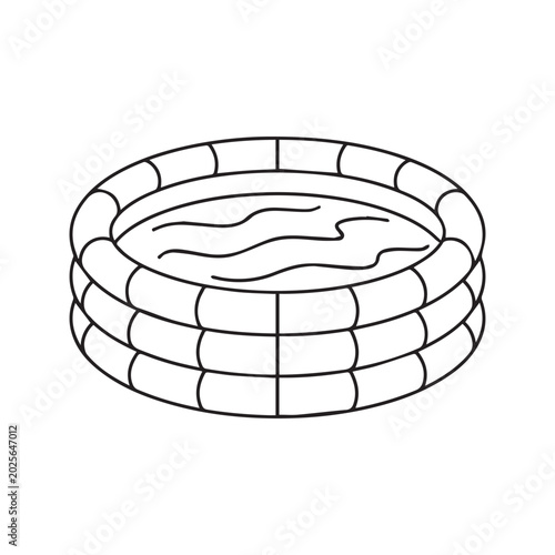 Fotografija Inflatable Kiddie Swimming Pool Icon Vector Illustration