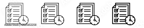 Photos Task Checklist Icon Set Different Style Collection