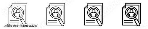 Tableau sur toile Profile Search Icon Set Different Style Collection