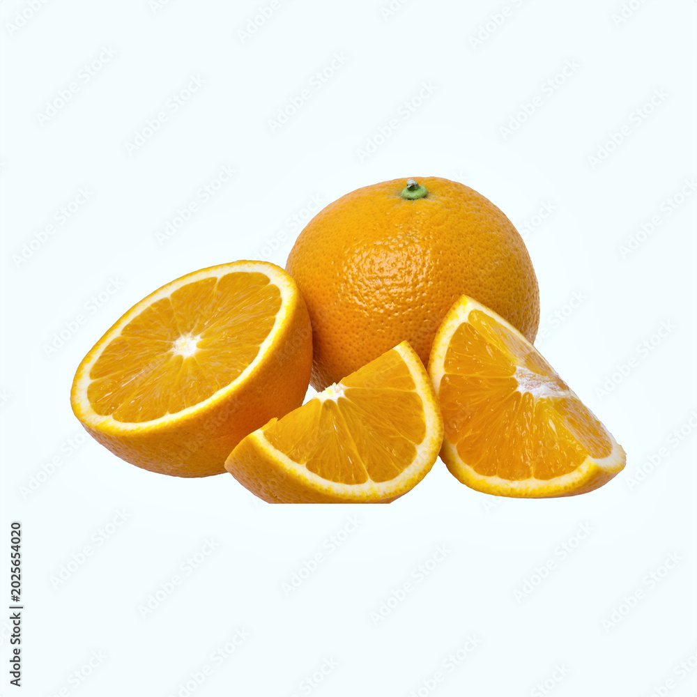 Fototapeta premium orange on white background