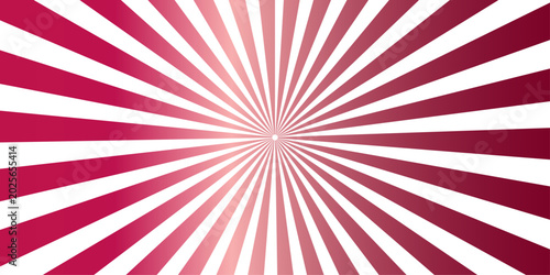 Tableau sur toile A radiant crimson and white sunburst pattern radiates outwards from a central point, creating a dynamic and energetic visual effect