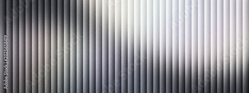 Quadro su tela Industrial corrugated metal texture with vertical lines, brushed silver steel background with soft light reflections, metallic aluminum panel surface for architectural design and web banners