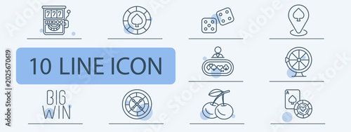 Canvas-taulu Casino game set icon