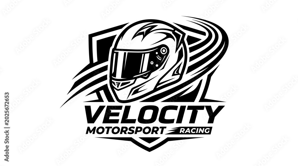 Fototapeta premium Racing Helmet Velocity Motorsport Design.