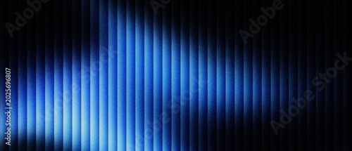 Billede på lærred Abstract blue light streaks on dark background, futuristic neon glowing vertical