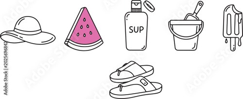 Foto Flip flops sandals summer footwear.