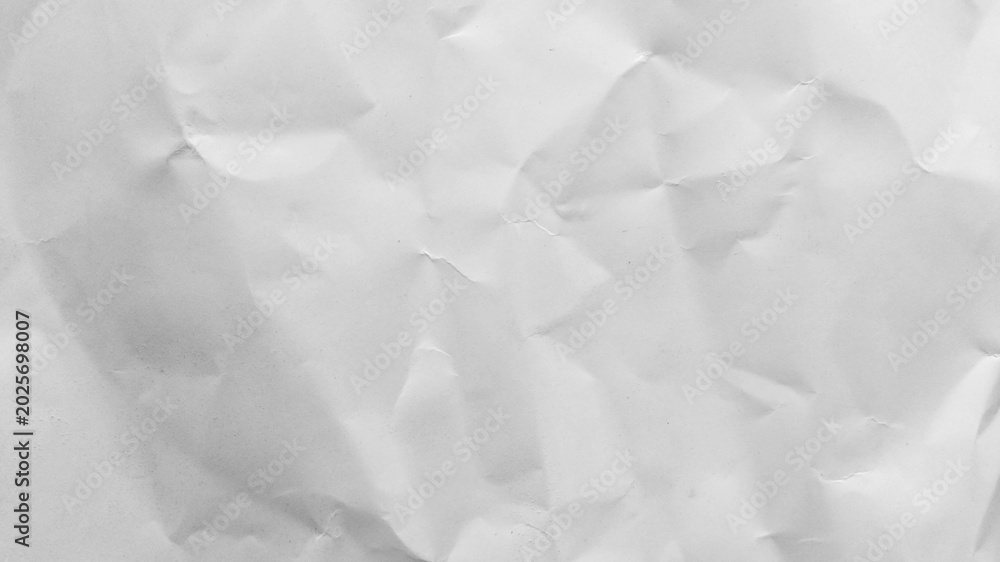 Fototapeta premium Crumpled white paper texture background