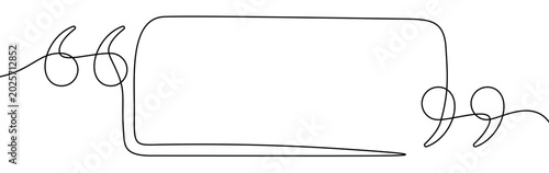 Картината върху платно Quote frame in line art style
