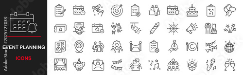 Fotografía Event planning icon set