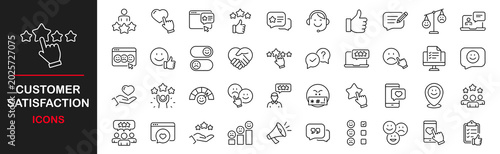 Obraz na płótnie Customer satisfaction icon set