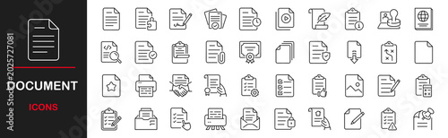 Bild auf Leinwand Document icon set