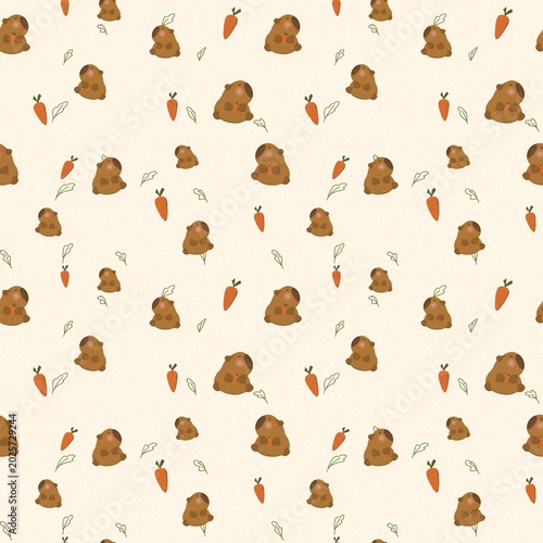 seamless pattern with capybara 