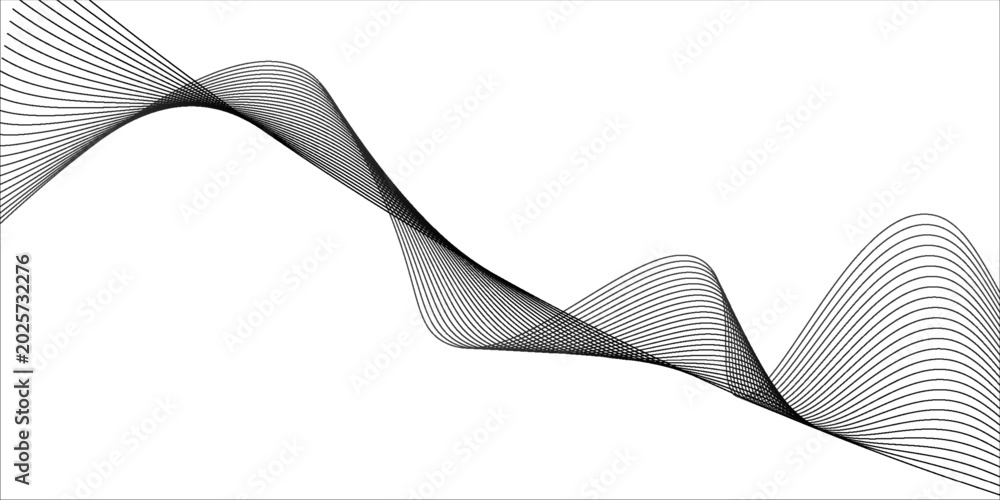 Fototapeta premium Minimal abstract background. Optical illusion, wavy thin lines eps 10