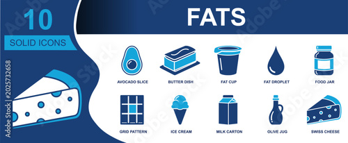 Quadro su tela Fats icon set