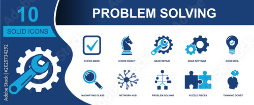 Fotografija Problem solving icon set