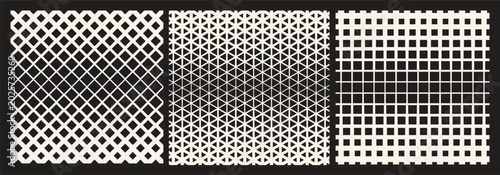 Obraz na plátne Vector seamless pattern set