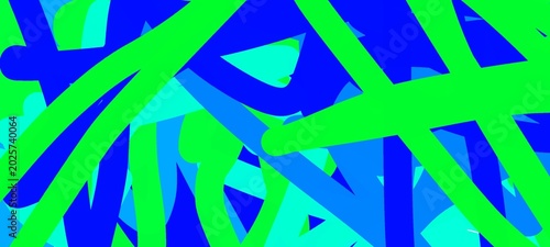 Abstract Green and Blue background with lines