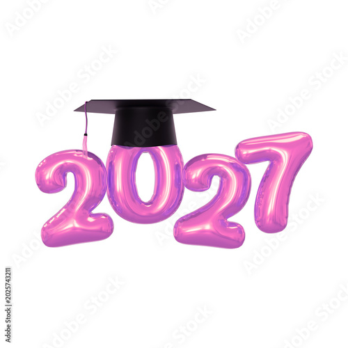 photo  - Creative 2027 Typography Collection Set with Modern Colorful 3D New Year Design Elements (2)