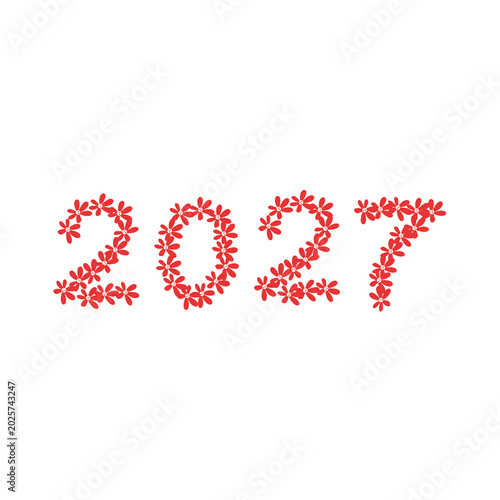 photo  - Creative 2027 Typography Collection Set with Modern Colorful 3D New Year Design Elements (2)