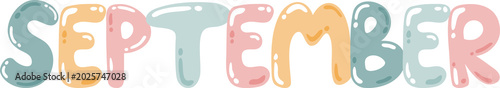 september month name typography