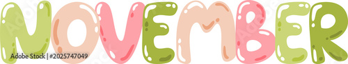 november month name typography