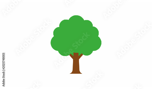 Modern Flat Tree Icon Vector for Eco Apps Website Design and Nature Branding