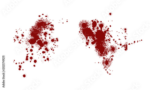 Foto Dense blood splatters with grainy noise texture and crimson droplets
