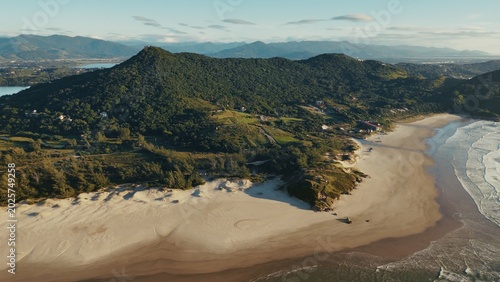 Canvas Print Aerial panorama of the Brazilian coastline near the Rosa beach