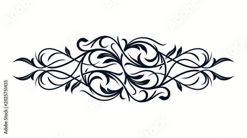 Intricate floral design element illustration.