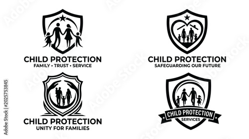 Child protection service logo designs.
