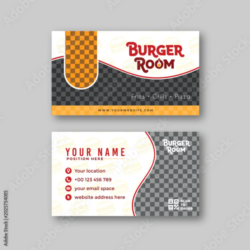 Burger business card design template