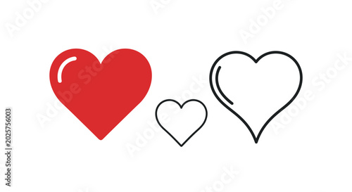 Obraz na plátně Heart Shape Icon Set