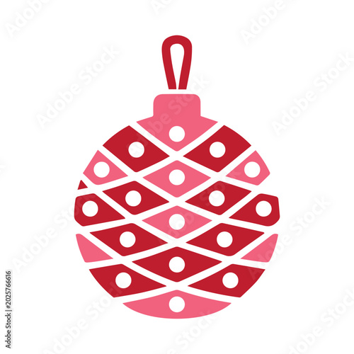 Quadro em tela Christmas ornament illustration